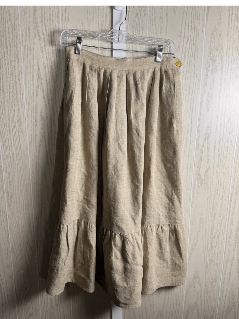 Ralph Lauren Country 100% linen tiered midi skirt - Picture 2 of 10